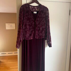 Talbots Velvet Burgundy Dress